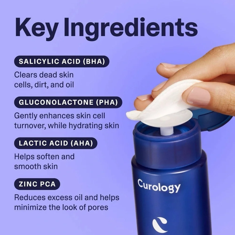 💙 Curology Liquid Pore Exfoliant AHA BHA PHA Toner 4 oz New
